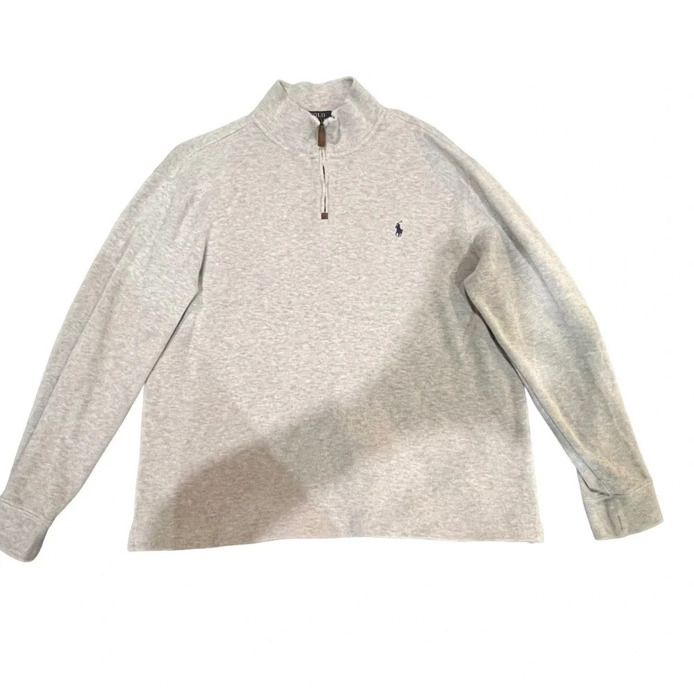 Polo‎ Ralph Lauren Men's Classic Estate-Rib Quarter-Zip Pullover Sweater - Large